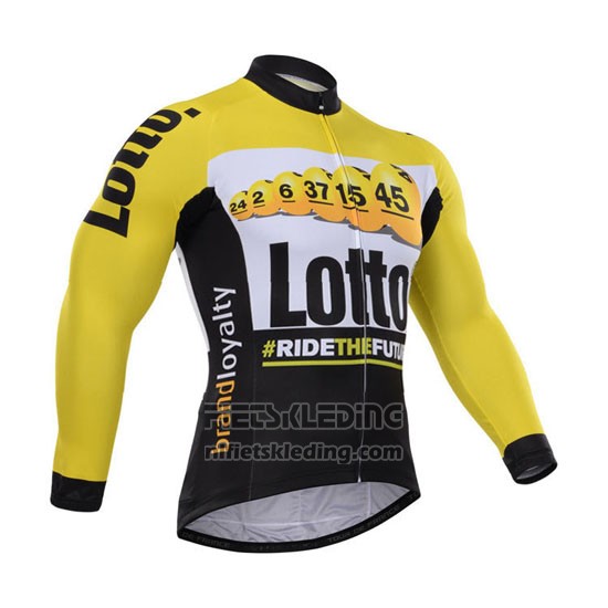 2015 Fietskleding Lotto NL Jumbo Zwart en Geel Lange Mouwen en Koersbroek